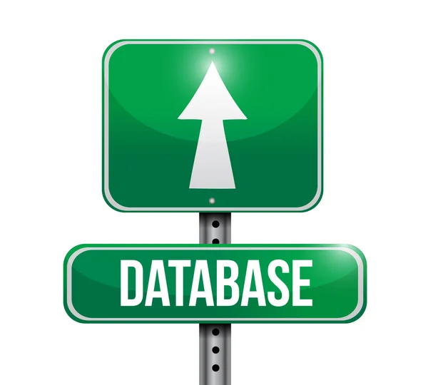 Database road sign illustration design — Stock Photo, Image