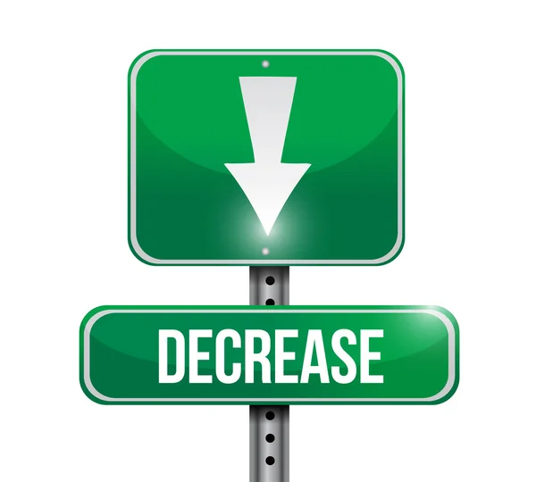 Decrease road sign illustration design — Stock Photo, Image