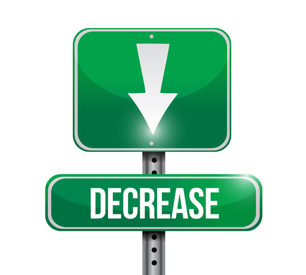 decrease road sign illustration design