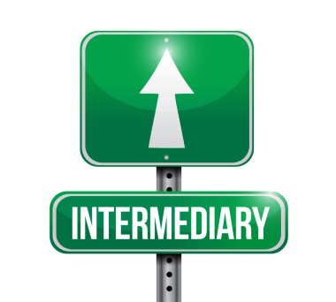 intermediary road sign illustration design clipart