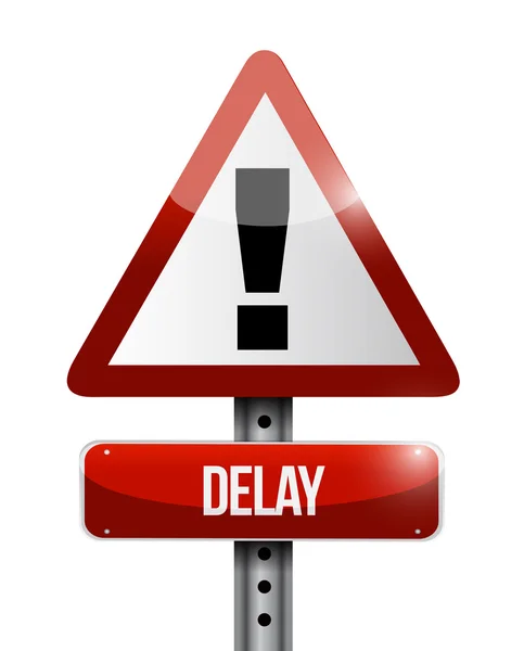 Delay warning road sign illustration design — Stock Photo, Image