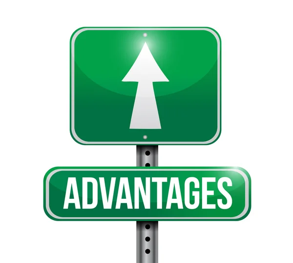 Advantages road sign illustration design — Stock Photo, Image