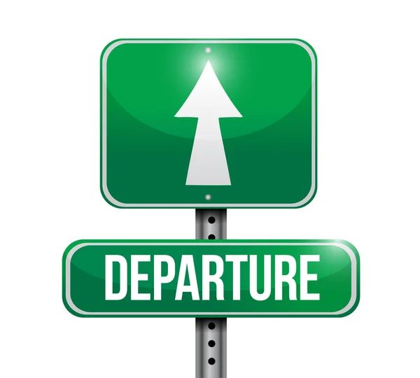 Departure road sign illustration design — Stock Photo, Image