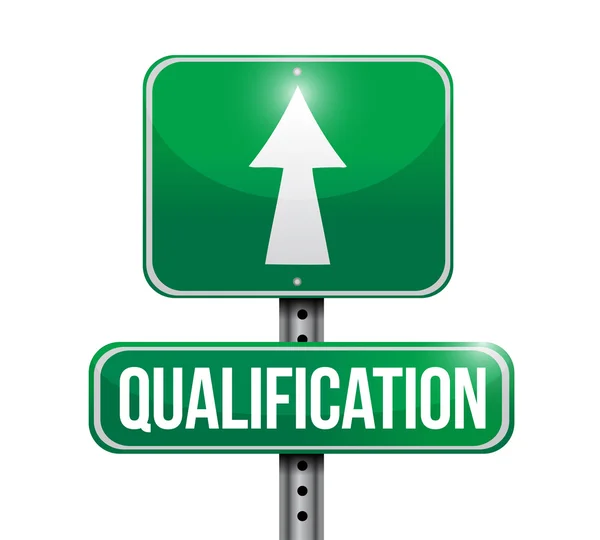 Qualification road sign illustration design — Stock Photo, Image