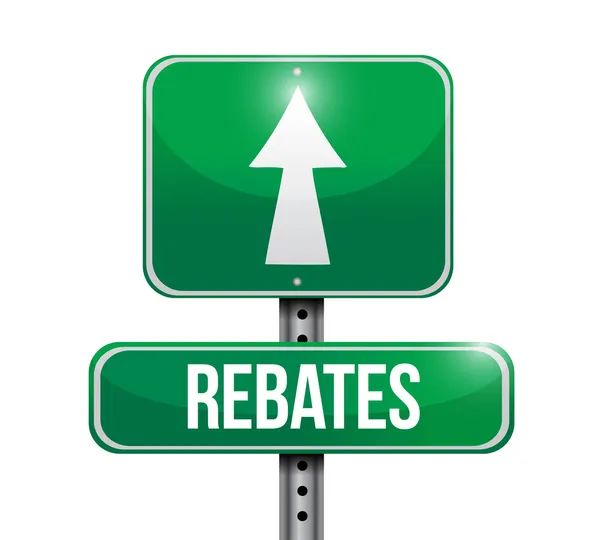 Rebates road sign illustration design — Stock Photo, Image