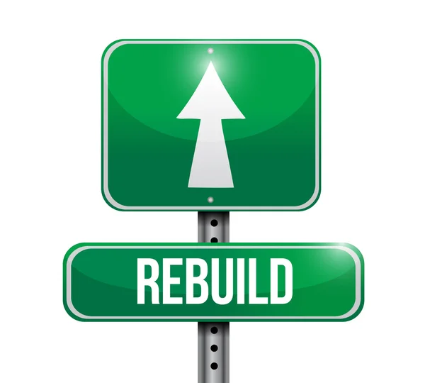 Rebuild road sign illustration design — Stock Photo, Image