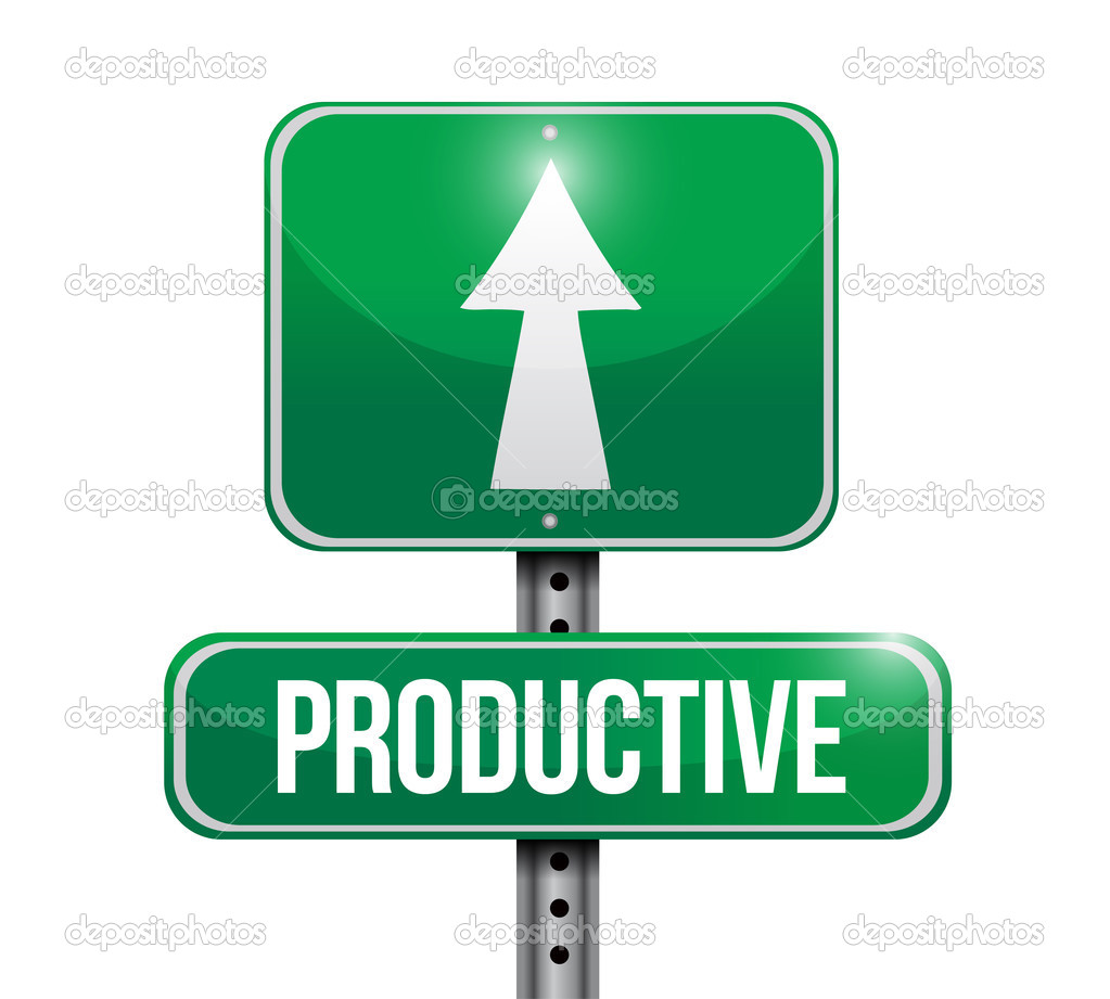 productive road sign illustration design