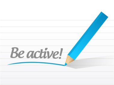 Aktif İleti üzerine beyaz yazılı