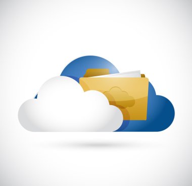 bulut bilgi işlem bilgi depolama illüstrasyon