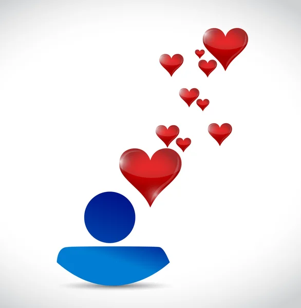 Simbolo della connessione amorosa. illustrazione avatar — Foto Stock
