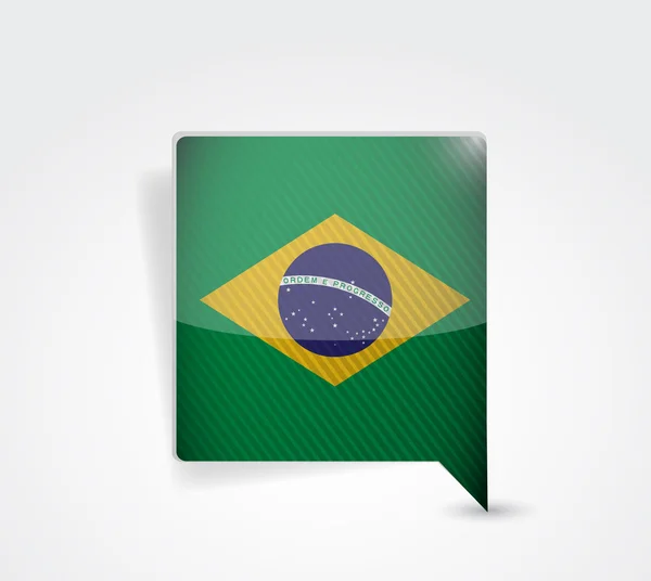 브라질. 브라질 메시지 거품 그림 디자인 — 스톡 사진