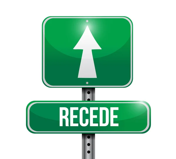 Recede road sign illustration design — Stock Photo, Image