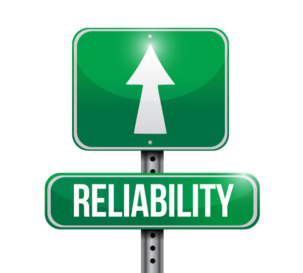 reliability road sign illustration design