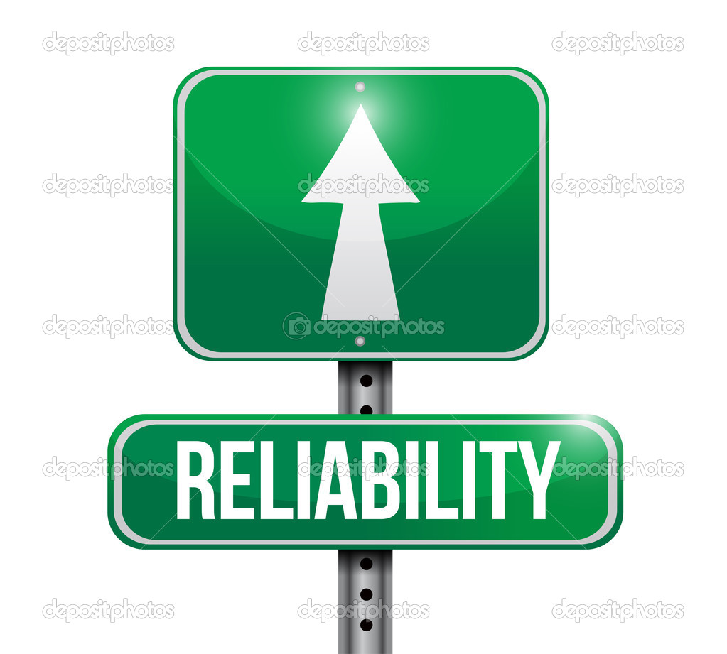 reliability road sign illustration design
