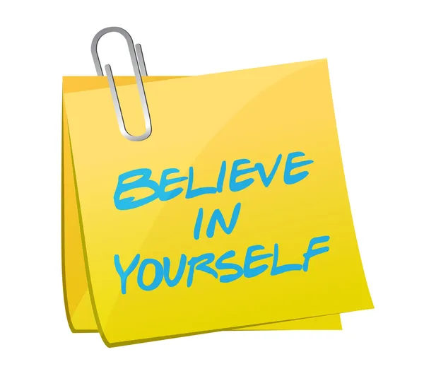 Believe in yourself post illustration design — Stock Photo, Image