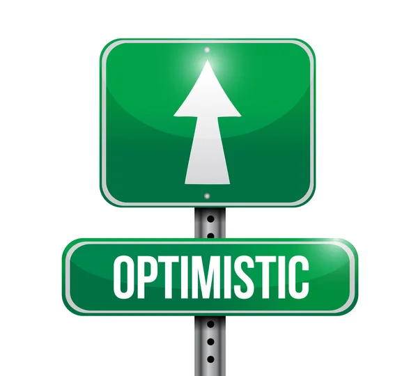 Optimistic road sign illustration design — Stock Photo, Image