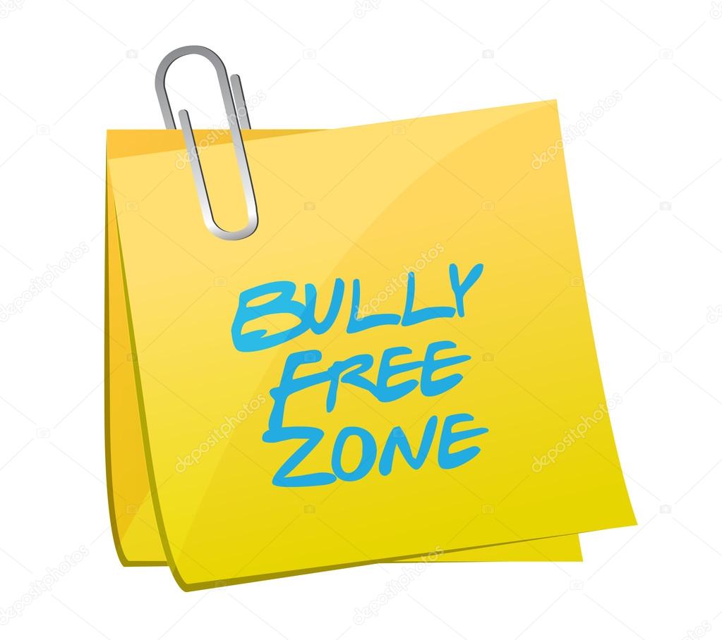 bully free zone post illustration design