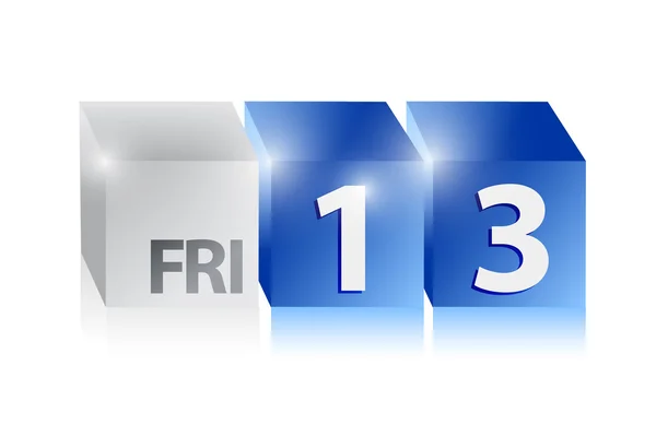 Vrijdag dertien datum in kubussen. afbeelding ontwerp — Stockfoto