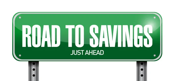 Road to savings sign illustration design — Stock Photo, Image