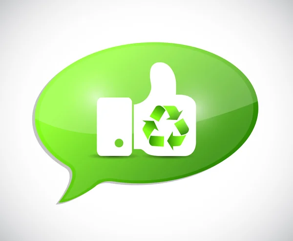 Recycle handafdruk afbeelding ontwerp — Stockfoto