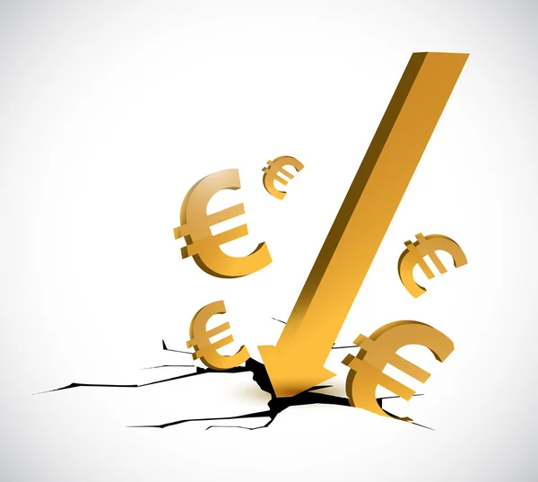 欧元折扣货币概念图 — 图库照片