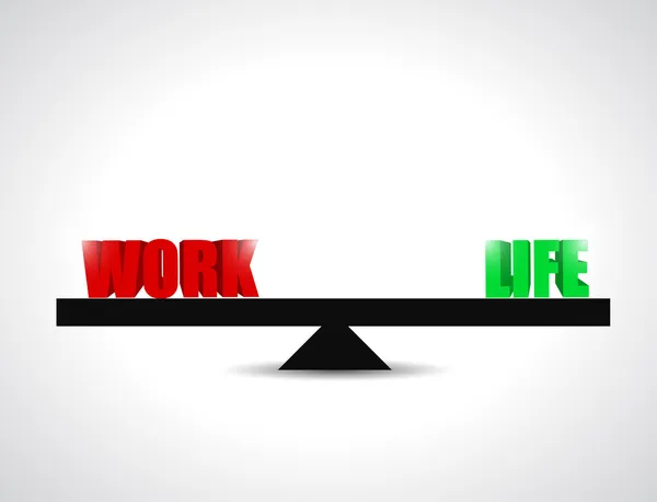 Balance work and life concept illustration — Stock Photo, Image