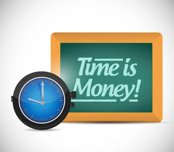 Time is money watch illustration design — Stock Photo, Image