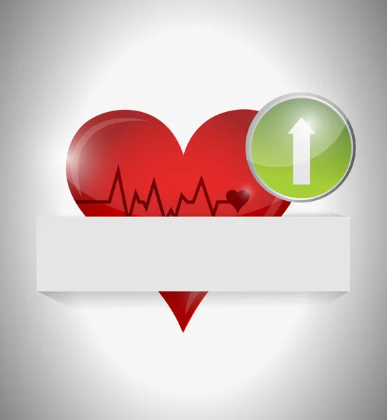 Lifeline heart illustration design — Stock Photo, Image
