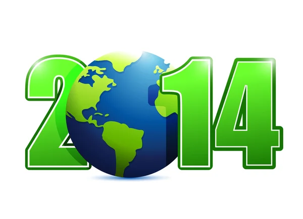 2014 globe tecken illustration design — Stockfoto