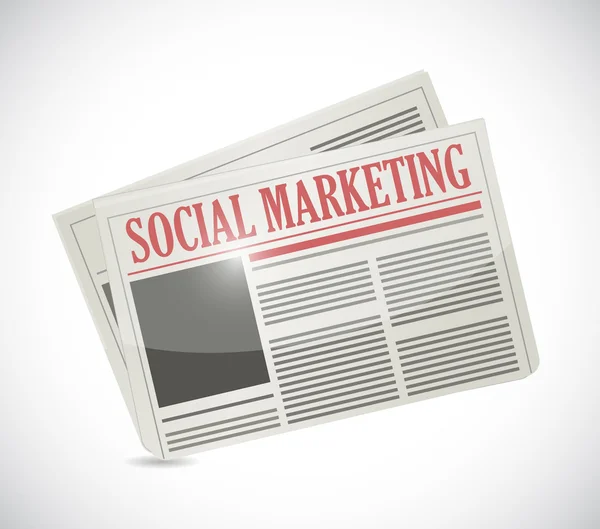 Design ilustração jornal de marketing social — Fotografia de Stock