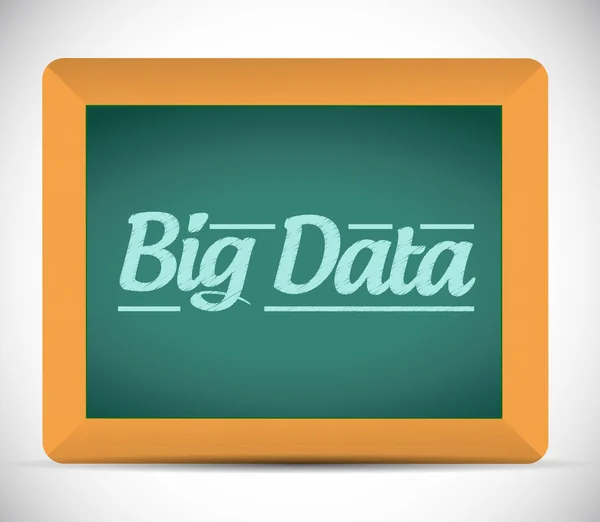 Big data escrito em um quadro negro. Ilustração — Fotografia de Stock