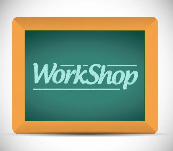 Workshop written on a blackboard. illustration — Stock Photo, Image