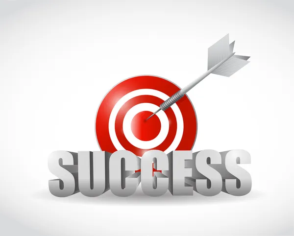 Diseño de ilustración de concepto de éxito objetivo — Foto de Stock