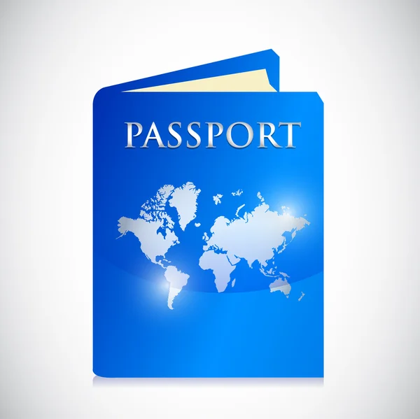 Passeport carte du monde illustration design — Photo