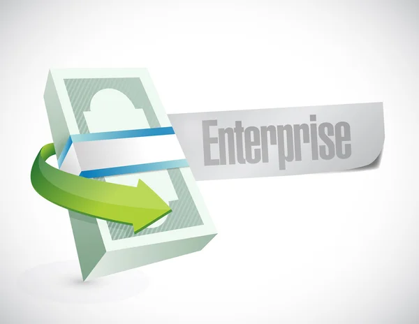 Enterprise business cash teken illustratie — Stockfoto