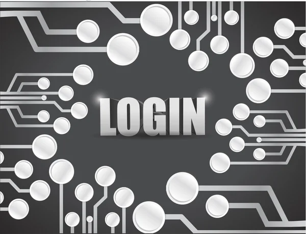 Login circuit board illustration design — Stock Photo, Image
