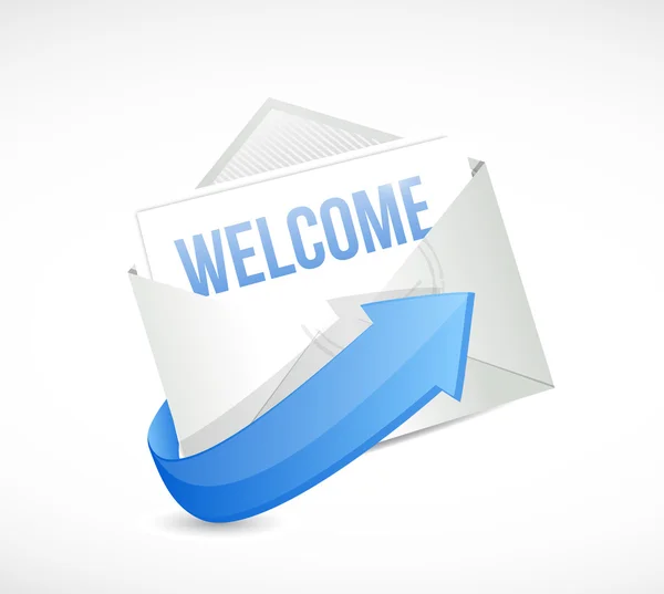 Welcome mail message illustration design — Stock Photo, Image