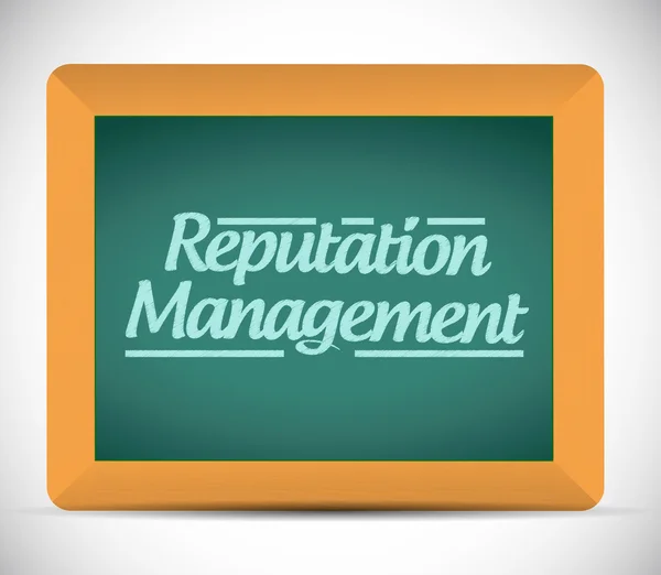 Reputation Management Message Sign Illustration — Stockfoto