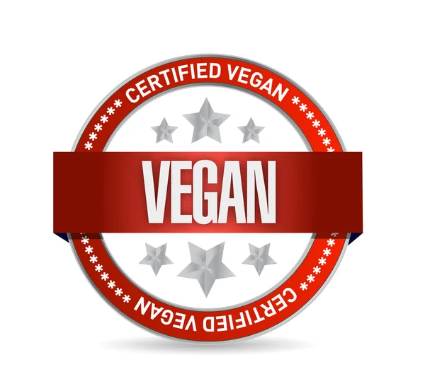 Certified vegan seal illustration — Stock Photo, Image