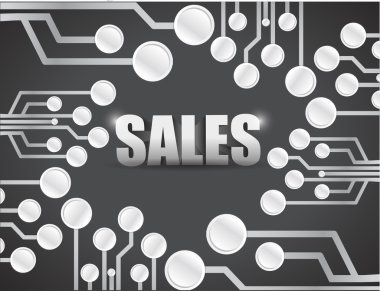 işareti ile satış devre kartı. resim tasarım