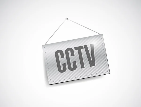 Cctv hanging banner illustration design — Stock Photo, Image