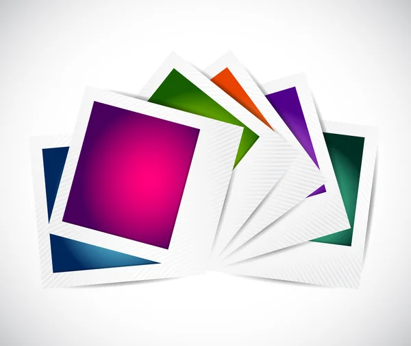 Photo set with different colors. illustration — Stock Photo, Image