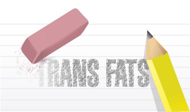 erase trans fats concept illustration design clipart