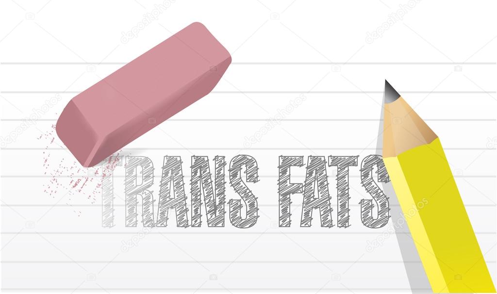 erase trans fats concept illustration design