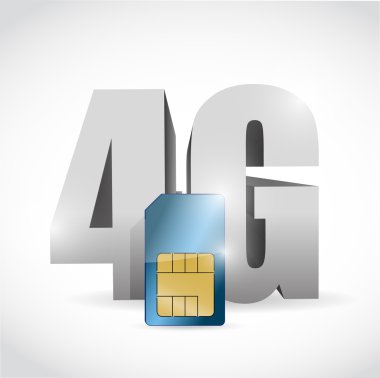 4g bağlantı ve SIM kartı çizim tasarım
