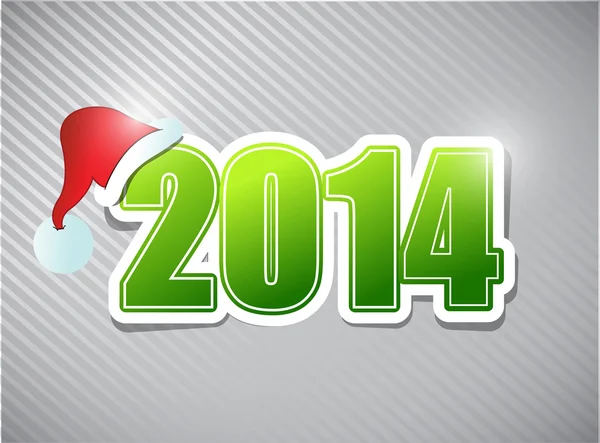 2014 vrolijk kerstfeest ondertekenen afbeelding ontwerp — Stockfoto