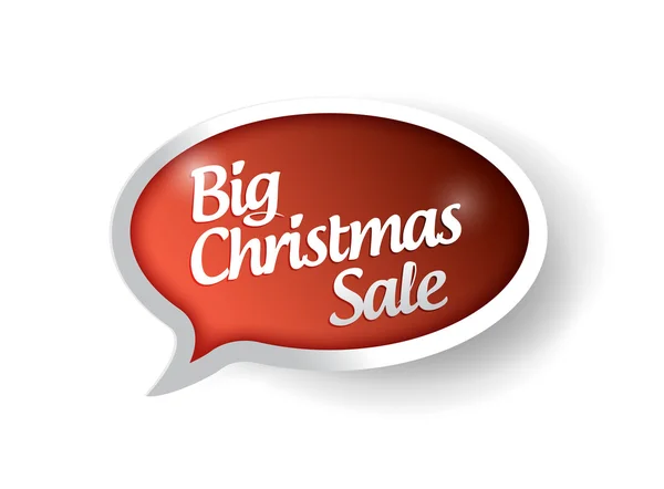 大きなクリスマス セール メッセージ バブル イラスト — ストック写真