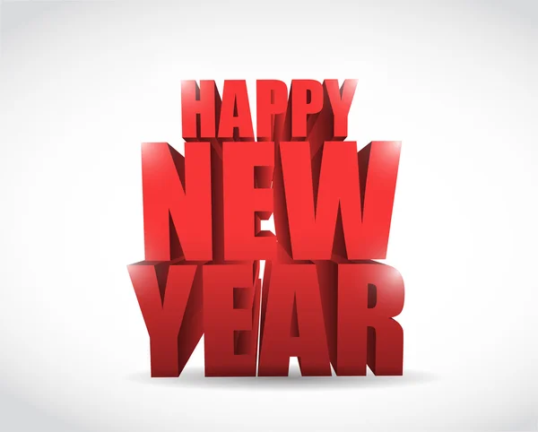 Happy new year sign illustration design — Stock Photo, Image