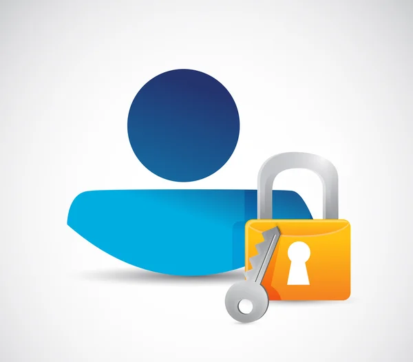 Profile security avatar icon concept illustration — Stock Photo, Image