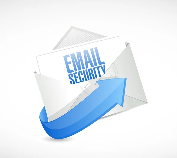 Disegno illustrazione busta di sicurezza email — Foto Stock